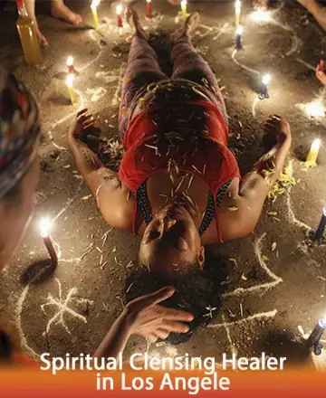 In a serene sanctuary illuminated by gentle candlelight, a soul finds tranquility and renewal. Surrounded by sacred symbols and the tender care of guiding hands, the heart opens to healing energies, embracing peace and clarity. Spiritual cleansing healer in Los Angeles.