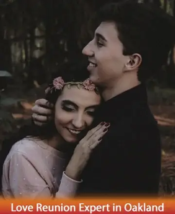 In a serene embrace beneath the gentle canopy of nature, two souls find solace and warmth in each other's presence. Their smiles speak of a deep connection, nurtured by trust and understanding. Such moments remind us of the beauty in togetherness. Love reunion expert in Oakland.