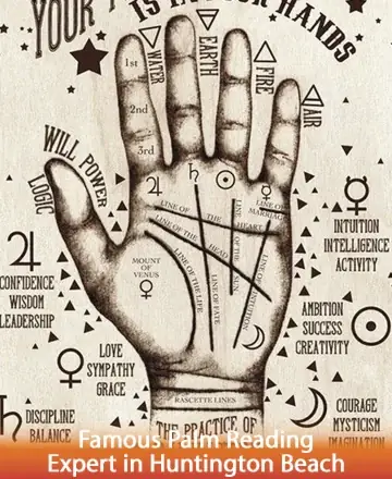Discover the gentle wisdom etched in the lines of your hand, offering guidance and solace on your life journey. With each curve and mark, uncover the secrets that connect your past, present, and future. Palm reading in Huntington Beach.