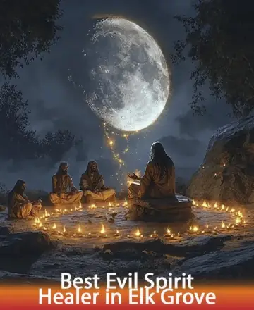 In the gentle embrace of the moonlit night, a serene gathering unfolds, surrounded by a glowing circle of warmth and light. The peaceful atmosphere invites reflection and connection, offering a sanctuary for heart and spirit. Spiritual healing in Elk Grove.