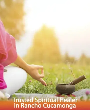In a serene setting bathed in the golden glow of dawn, a peaceful soul finds tranquility through meditation. The gentle waft of incense mingles with the fresh morning air, offering a moment of reflection and inner calm. Spiritual healing in Rancho Cucamonga.