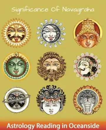 Discover the tranquil embrace of the Navagraha, where the celestial energies align to bring harmony and balance into your life. Each vibrant illustration whispers ancient wisdom, inviting serenity and peace to your soul. Astrology reading in Oceanside.