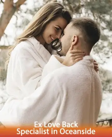 In a serene embrace, two souls reconnect under the gentle whispers of nature, wrapped in warmth and mutual understanding. Their smiles speak of renewed hope and the comforting power of love’s return. Ex love back specialist in Oceanside.