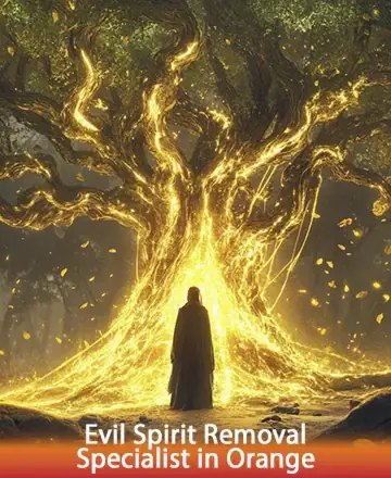 In a serene grove, a majestic tree glows with ethereal light, offering solace and peace. A figure stands quietly before it, embraced by its warmth and wisdom, inviting calm and renewal. This image gently whispers of hope and healing. Evil spirit removal in Orange.