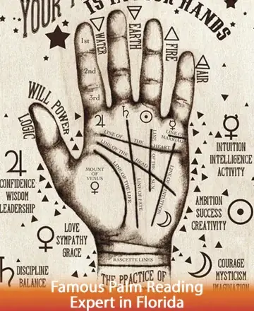 In the gentle embrace of wisdom, this image unveils the timeless art of palm reading, guiding you to deeper self-awareness and inner peace. Each line whispers secrets of the soul, inviting a journey of introspection and harmony. Palm reading in Florida.