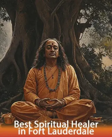 In the serene embrace of an ancient tree, a wise soul sits in tranquil meditation, exuding calm and gentle assurance. The soft hues of his robes mirror the warmth and peace he radiates, inviting you to a journey of inner healing. Spiritual guidance in Fort Lauderdale.