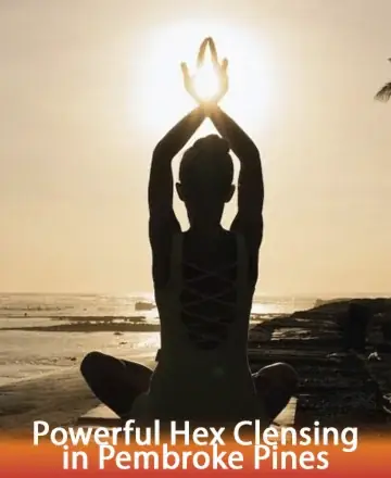 In the gentle embrace of a golden sunrise, a soul finds peace and renewal. The serene silhouette meditates by the tranquil sea, capturing the essence of calm and inner harmony. Discover the path to spiritual clarity. Hex cleansing in Pembroke Pines.