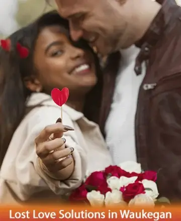 In this gentle embrace, love blossoms with a heartfelt connection, radiating warmth and joy. The tender exchange of smiles and roses captures a moment of pure, serene affection. Rediscover the magic of togetherness with lost love solutions in Waukegan.