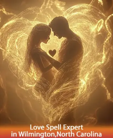 In a gentle embrace of radiant light, two souls connect, surrounded by a warm glow that speaks of unity and understanding. This image evokes a sense of peaceful togetherness, where hearts find solace and strength in each other. Love spell expert in Wilmington, North Carolina.