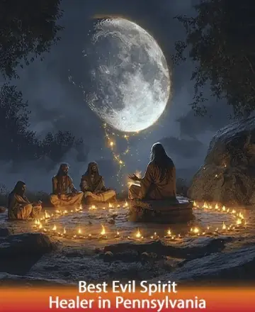 In the serene embrace of moonlight, a circle of wisdom gathers, wrapped in the gentle glow of countless candles. Their presence radiates peace, creating a sacred space for reflection and healing. This tranquil moment invites you to find solace and transformation. Evil spirit healer in Pennsylvania.