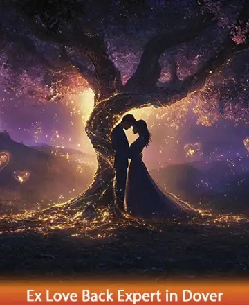 Under the gentle embrace of a mystical tree, two souls find solace and connection amidst a shower of ethereal lights. The serene ambiance whispers ancient wisdom, wrapping them in a comforting aura of unity and hope. Ex love back expert in Dover.