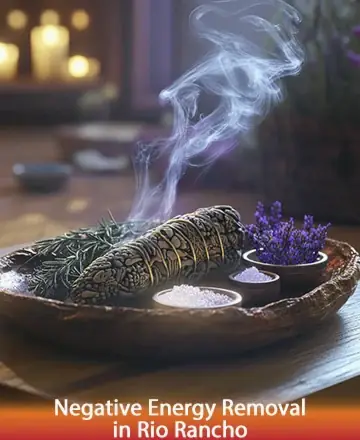 In the gentle glow of candlelight, fragrant herbs and delicate lavender create a serene and nurturing atmosphere. The soothing wisps of smoke whisper tranquility, inviting peace and balance. Embrace this sacred space for renewal and harmony. Negative energy removal in Rio Rancho.