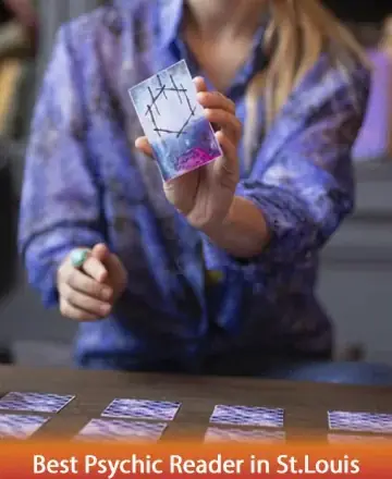 In a serene moment of connection, a gentle hand reveals a tarot card, inviting a journey of introspection and understanding. Bathed in soothing hues, this scene whispers of wisdom and tranquility, offering solace to the soul. Tarot reading in St. Louis.