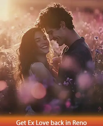 In the gentle embrace of a sunlit field, two souls find solace in each other’s laughter, surrounded by the whisper of wildflowers. This harmonious moment reflects the beauty of rekindled connections and the warmth of shared joy. Rekindle lost love in Reno.