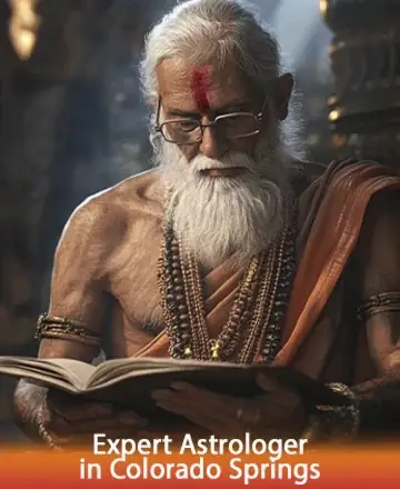 This serene image captures a wise soul deeply immersed in ancient scriptures, radiating warmth and a profound sense of peace. His gentle presence invites trust and inspires inner calm, offering a guiding light through life's journey. Expert astrologer in Colorado Springs.