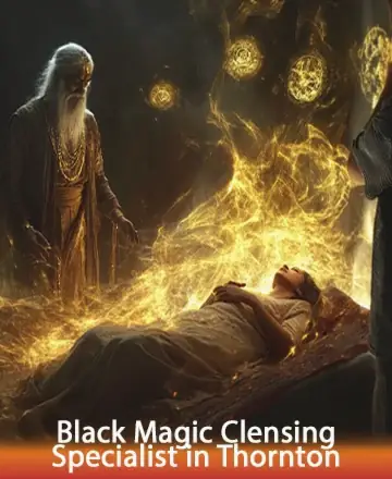 A mystical scene with a bearded man in robes standing over a reclining woman, both surrounded by swirling golden energy. The atmosphere is magical and dramatic. Text reads 