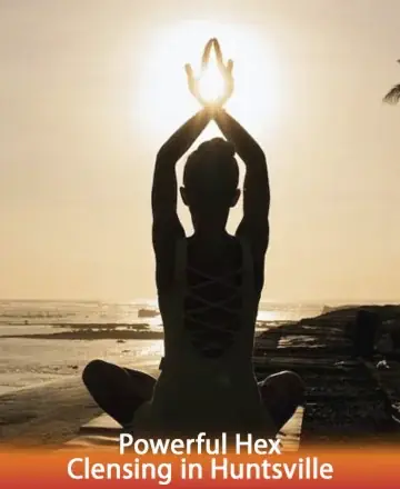 Bathe in the golden embrace of the setting sun, a figure finds serenity and connection, arms raised in harmony with the universe. This moment of tranquility invites a gentle peace, nurturing the soul with warmth and light. Powerful hex cleansing in Huntsville.