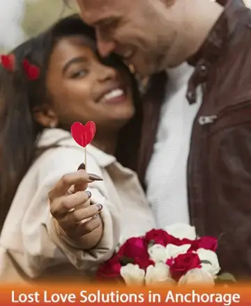 In a gentle embrace of warmth and affection, two souls find solace and connection. The tender exchange of a heart-shaped token symbolizes love’s enduring promise. May your journey be filled with harmony and understanding. Lost love solutions in Anchorage.