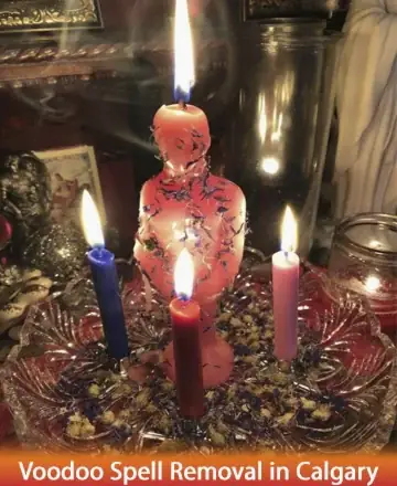 In this serene and sacred setting, gentle candlelight bathes the space in warmth, inviting a sense of deep peace and healing. The soft glow and calming atmosphere provide a sanctuary for reflection and renewal. Voodoo spell removal in Calgary.