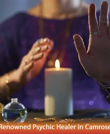 In a serene setting, gentle hands hover over a flickering candle, radiating warmth and tranquility. The soft glow illuminates a path to inner peace and clarity, inviting you to embrace the calm within. Experience the harmony of psychic healing in Camrose.