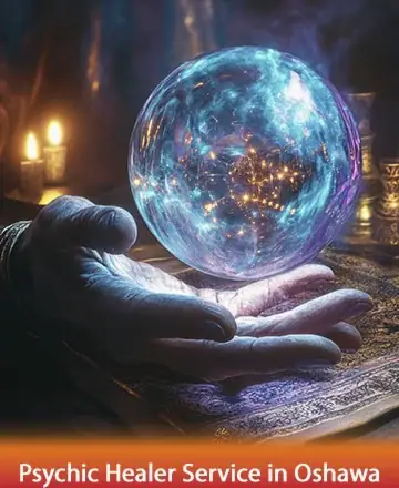 In the gentle glow of candlelight, a mystical orb cradled in wise hands radiates with ethereal serenity. This enchanting scene invites you to pause, breathe, and embrace the calm within. Discover peace and clarity with psychic healer service in Oshawa.