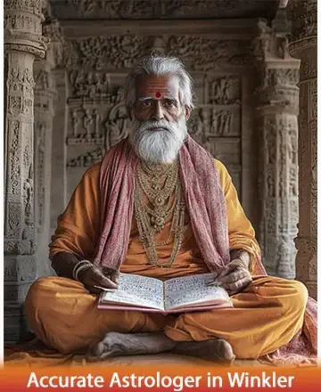 In a serene sanctuary adorned with intricate carvings, a wise and gentle soul sits in peaceful meditation, exuding a sense of deep wisdom and compassion. This moment invites you to find clarity and balance within. Accurate astrologer in Winkler.