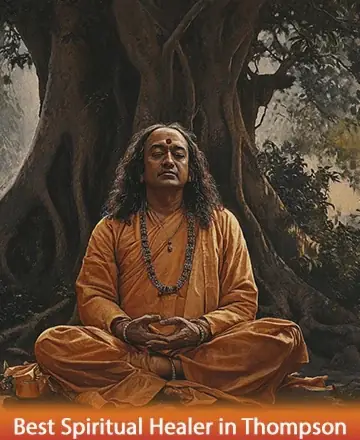 In the serene embrace of ancient trees, a wise guide sits in tranquil meditation, radiating warmth and peace. His presence is a gentle reminder of spiritual wisdom and inner calm, inviting you to a journey of self-discovery and healing. Spiritual healing in Thompson.