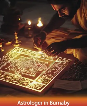 In a serene sanctuary illuminated by the soft glow of candlelight, a devoted practitioner channels wisdom and tranquility into a mesmerizing sacred pattern. The gentle ambiance invites a sense of peace and introspection, fostering a deep spiritual connection. Astrologer in Burnaby.
