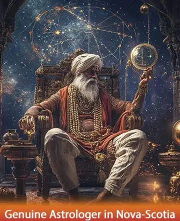 In a realm where the celestial and earthly meet, a wise sage sits in serene contemplation, surrounded by the cosmos. His presence exudes peace and timeless wisdom, inviting a journey of spiritual discovery and inner harmony. Astrology guidance in Nova Scotia.
