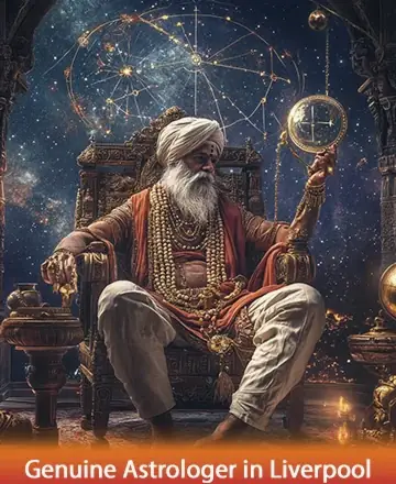 In a realm of celestial wonders, a wise sage sits serenely, enveloped by the universe's mysteries. His presence exudes a comforting warmth, inviting you to explore the depths of your soul and find peace within. Genuine astrologer in Liverpool.