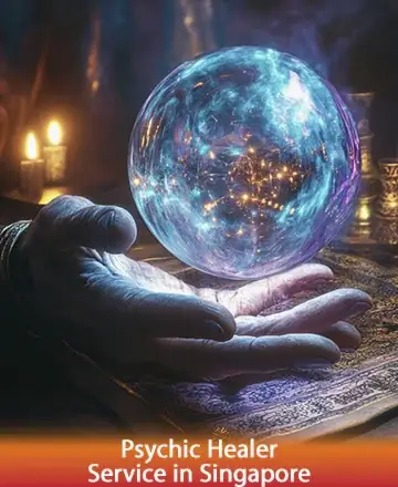 In the gentle glow of candlelight, a mystical orb rests in a caring hand, radiating a serene energy that invites reflection and inner peace. This tranquil scene evokes a sense of trust and wisdom, offering comfort to the soul. Psychic healer service in Singapore.