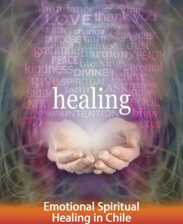In the gentle embrace of soft, nurturing hands, a symphony of uplifting words like peace, gratitude, and joy swirl in a radiant glow. This image invites you to find solace and balance, enveloping your spirit in warmth and compassion. Emotional spiritual healing in Chile.