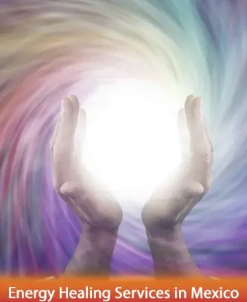 In a gentle embrace of light, two hands radiate warmth and serenity, surrounded by a soothing swirl of colors. This image evokes a sense of calm and healing, inviting you to find peace within. Energy healing services in Mexico.