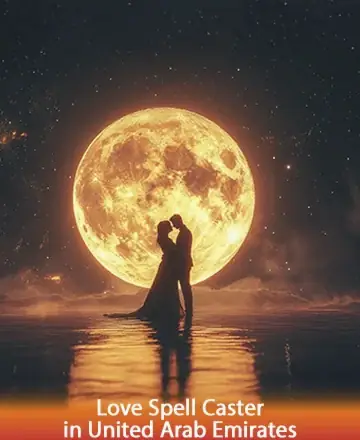 In the serene glow of a golden moon, two souls find solace and connection, enveloped in the gentle embrace of the universe. This tranquil moment whispers of love and harmony, nurturing hearts and spirits. Love spell caster in United Arab Emirates.