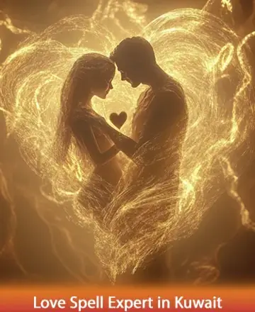 In this serene and glowing embrace, two souls unite within a luminous heart, symbolizing the profound connection of love and harmony. The gentle light envelops them, offering warmth and serenity to all who witness this tender moment. Love spell expert in Kuwait.