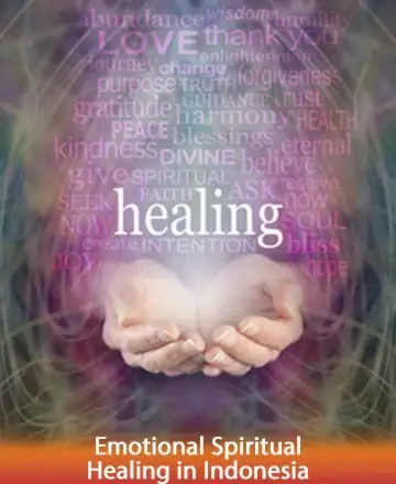In the gentle embrace of healing words, open hands radiate warmth and compassion, inviting you to a serene journey of self-discovery and peace. Surrounded by love, faith, and hope, find comfort and tranquility. Emotional spiritual healing in Indonesia.